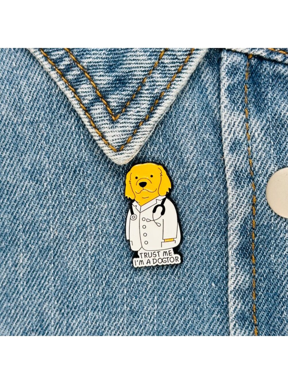 ⭐TRUST ME I'M A DOGTOR Enamel Pin Dog Doctor Cute Cartoon Decorative Brooch New